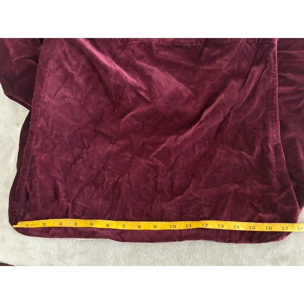 Pottery Barn Side Chair‎ Slipcover Wine Red Velvet